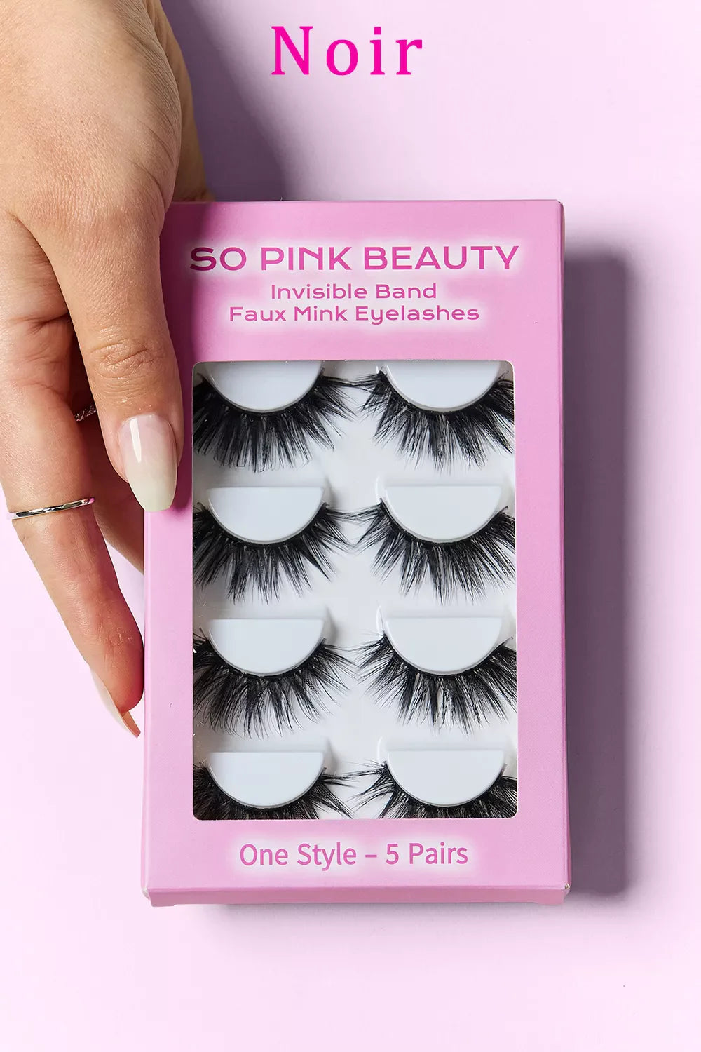 SO PINK BEAUTY Faux Mink Eyelashes 5 Pairs – view 8 | Lola Mariee