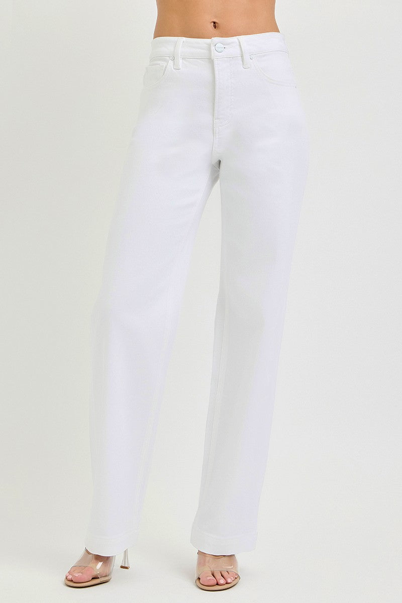 RISEN Full Size High Rise Wide Baggy Pants Plus Size | Lola Mariee