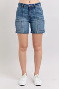 Judy Blue Full Size High Rise Denim Shorts Plus Size - women's bottoms at Lola Mariee boutique