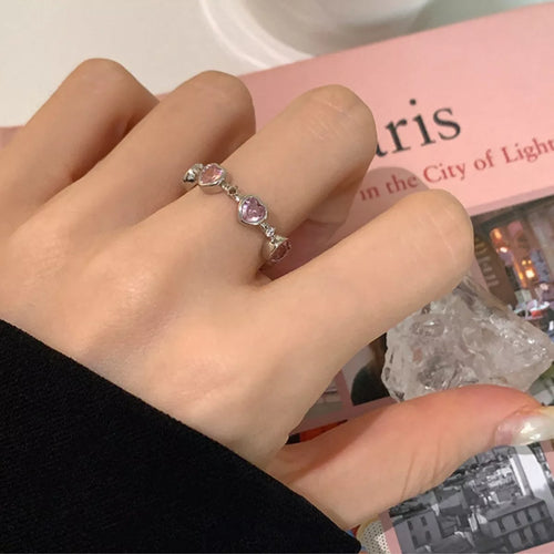 925 Sterling Silver Zircon Heart Ring | Lola Mariee