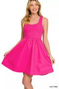 Zenana Combined Knit & Woven Midi Dress - women's dress at Lola Mariee boutique