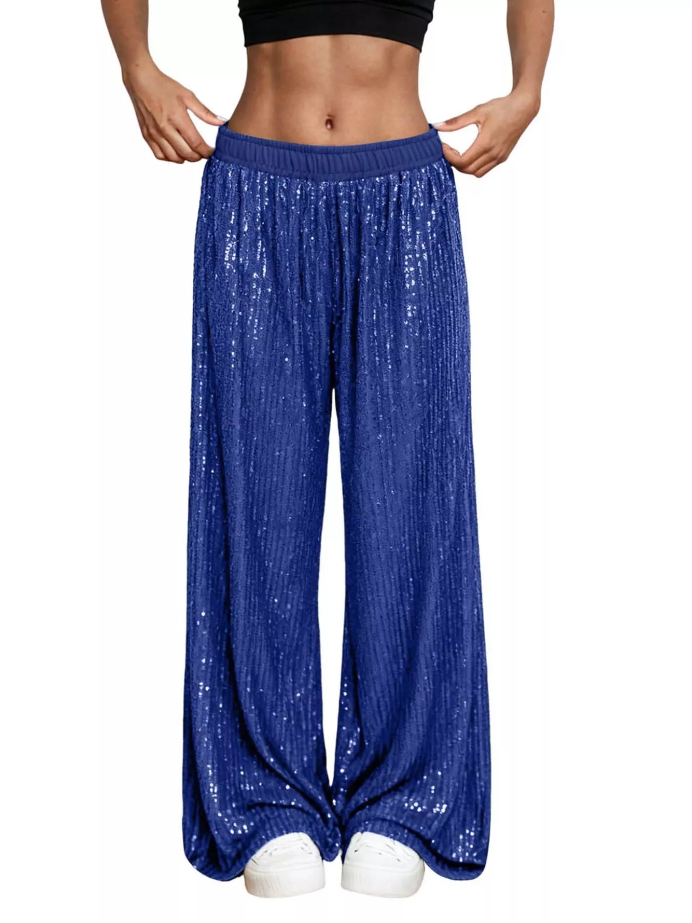 Sequin Wide-Leg Pants – view 4 | Lola Mariee
