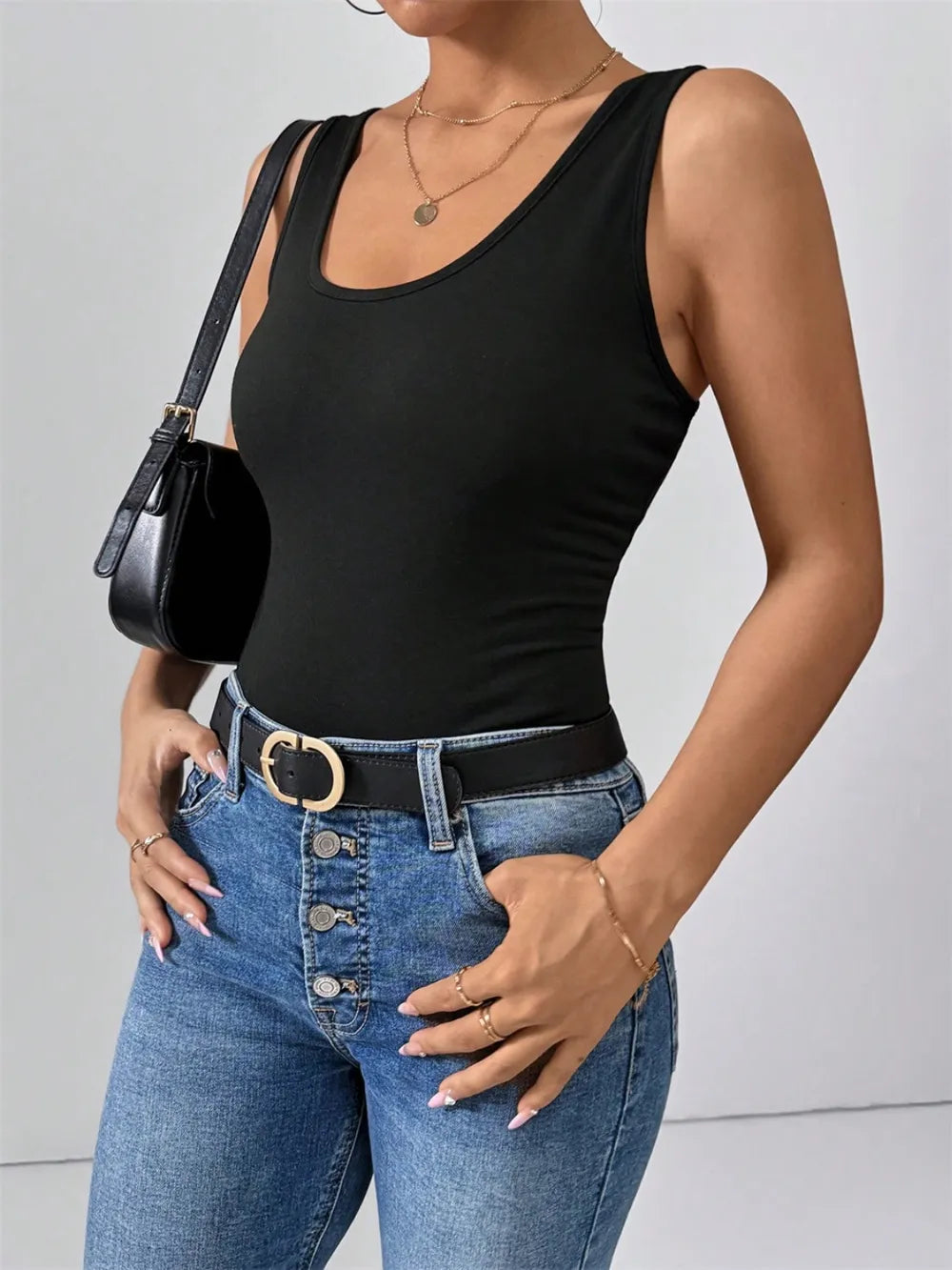 Scoop Neck Wide Strap Tank - Trendsi | Lola Mariee
