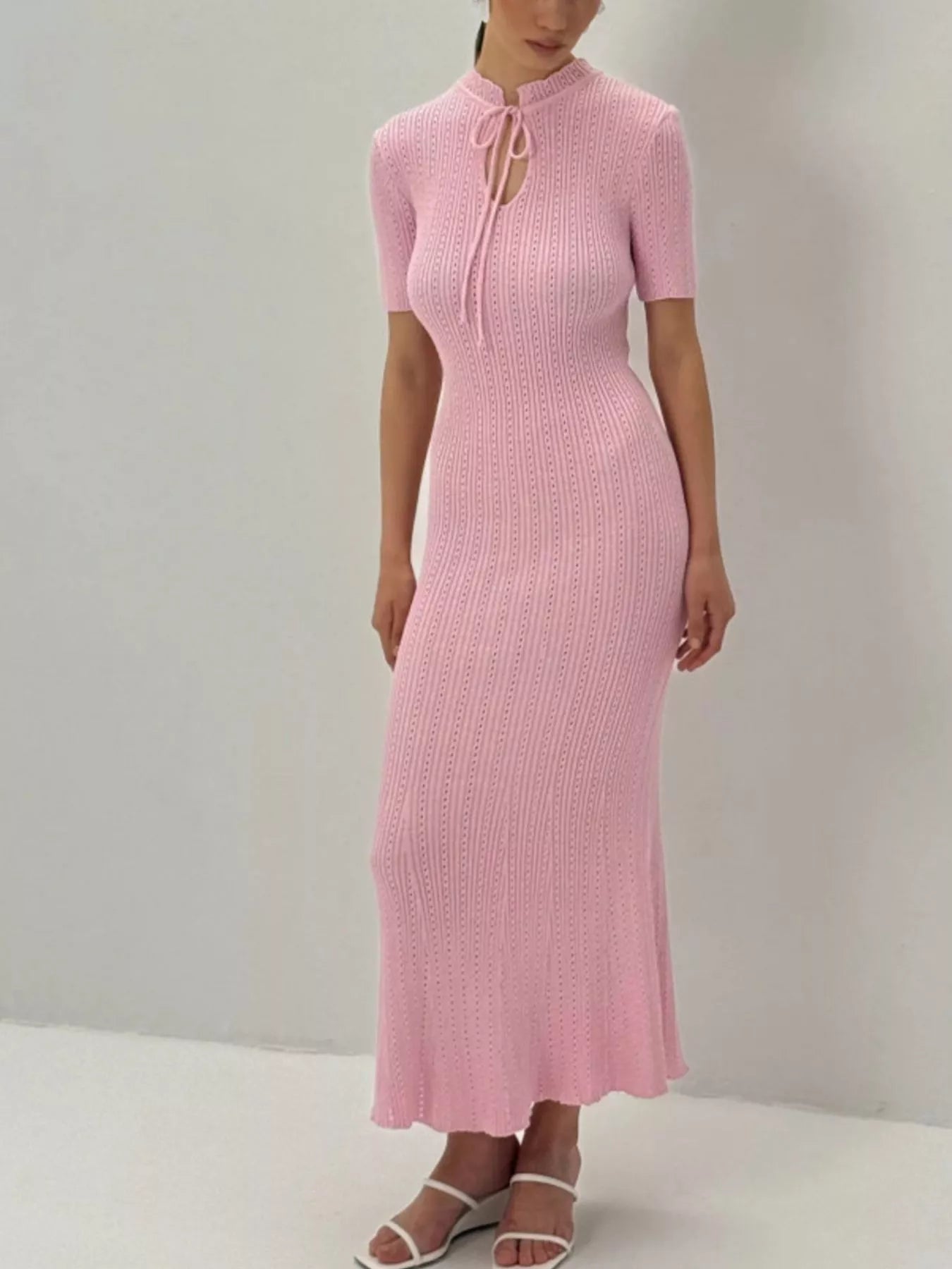 Short Sleeve Knitted Mermaid Dress – view 7 | Lola Mariee