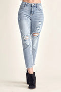RISEN Distressed Slim Cropped Jeans - LOLA MARIEE | Lola Mariee