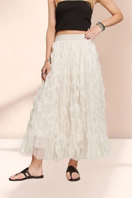 ADORA Elastic Waist Cloud Fluffy Maxi Skirt | Lola Mariee