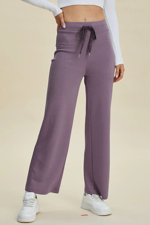 Basic Bae Full Size Air Scuba Drawstring Wide Leg Pants | Lola Mariee