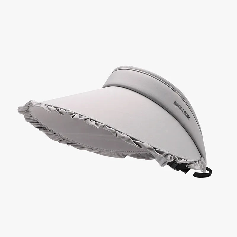 Frill Adjustable Ice Silk Sun Hat – view 2 | Lola Mariee