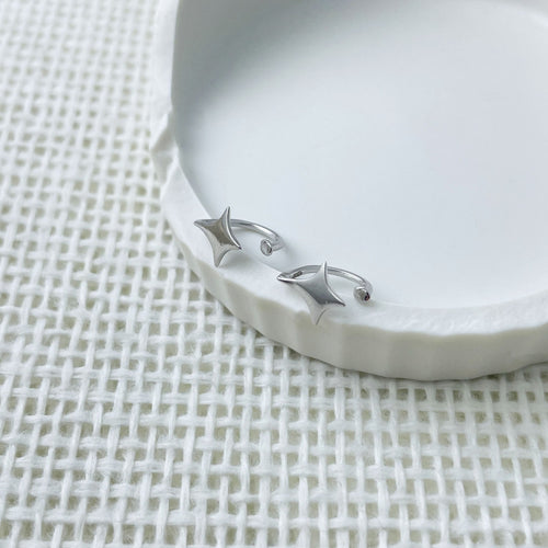 925 Sterling Silver Star Cuff Earrings | Lola Mariee