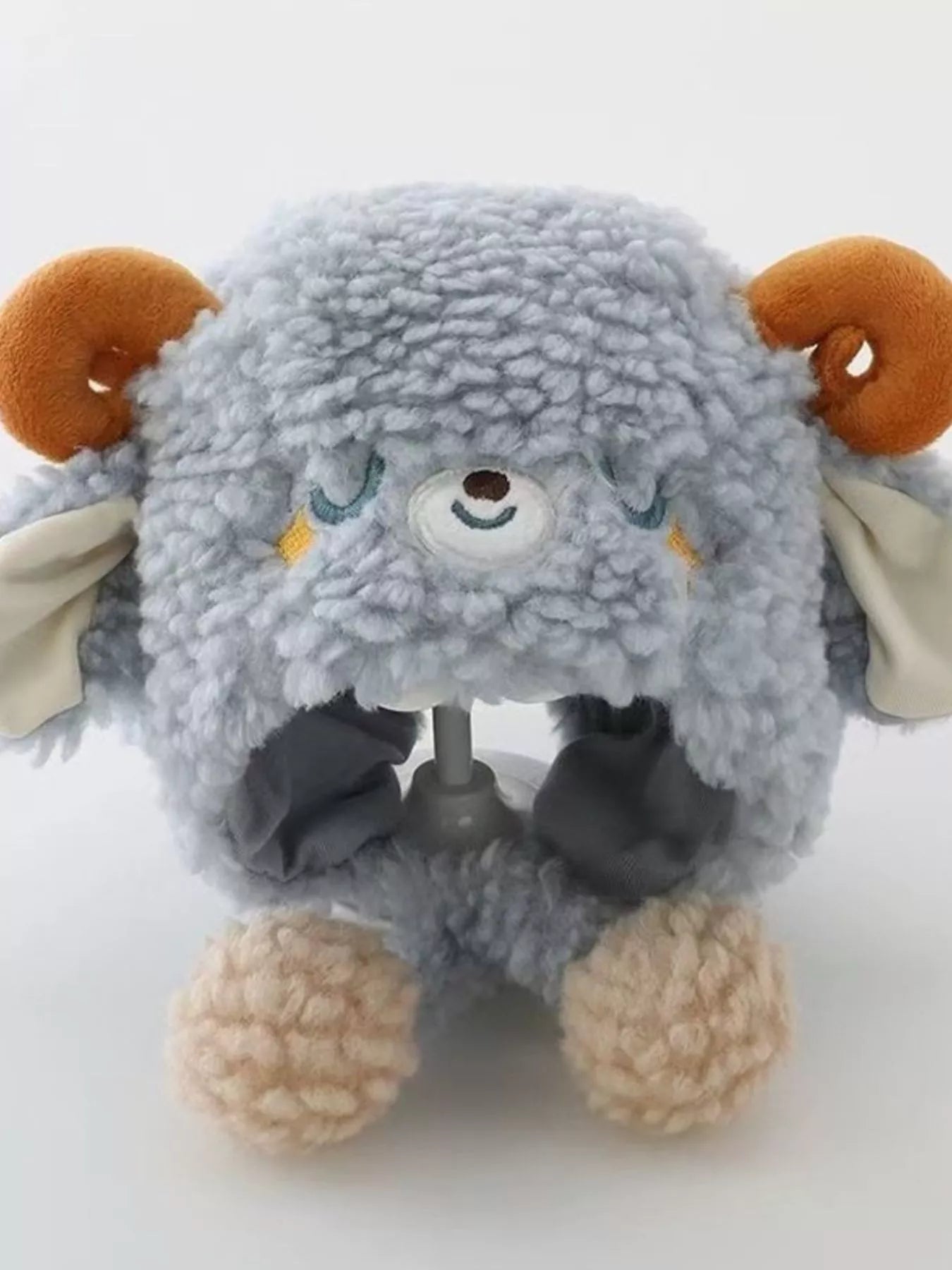Children's Cute Lamb Plush Hat – view 4 | Lola Mariee