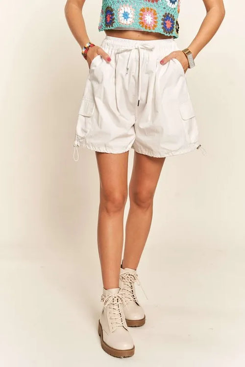 ADORA Drawstring Shorts with Pockets – view 2 | Lola Mariee