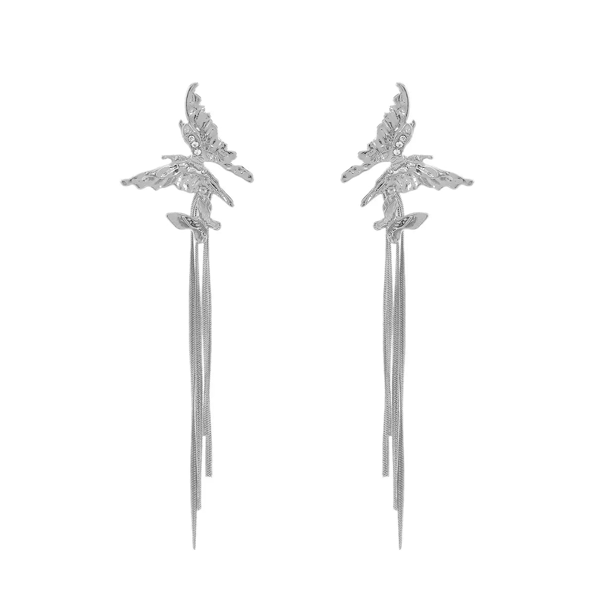 Butterfly Fringe Dangle Earrings – view 10 | Lola Mariee