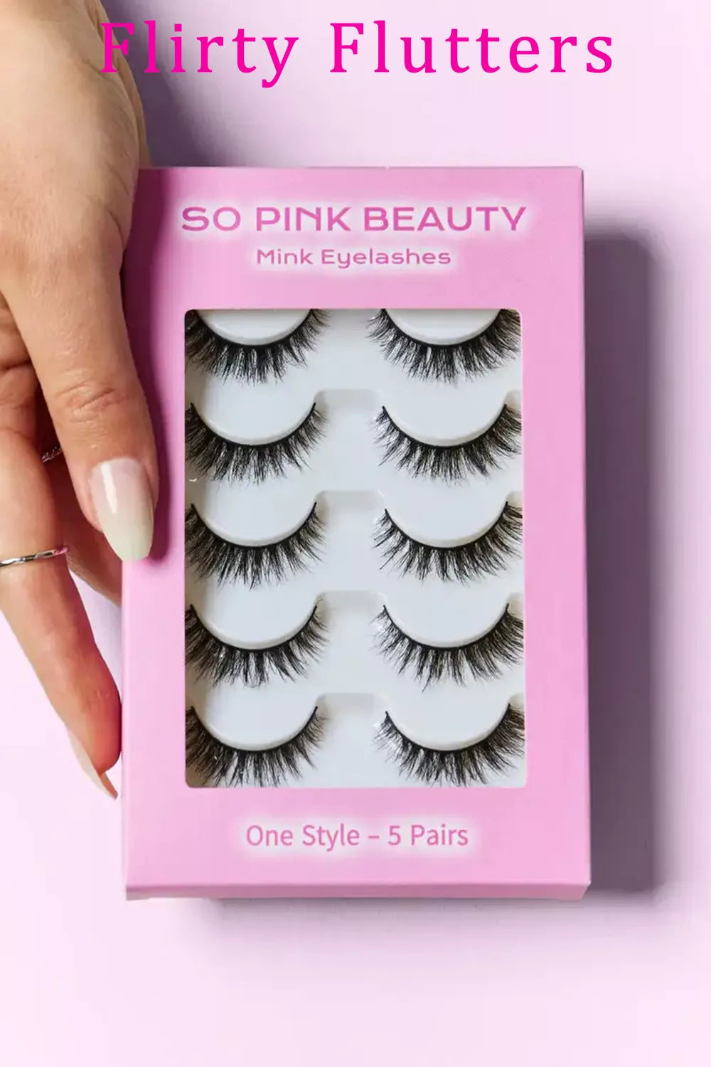 SO PINK BEAUTY Mink Eyelashes 5 Pairs - women's fashion at Lola Mariee boutique