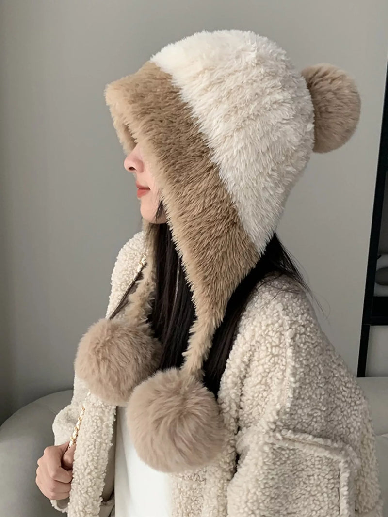 Plush Pom-pom Hat | Lola Mariee