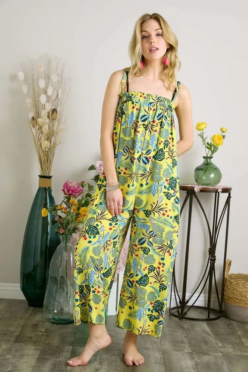 ADORA Elastic Detail Tropical Jumpsuit | Lola Mariee