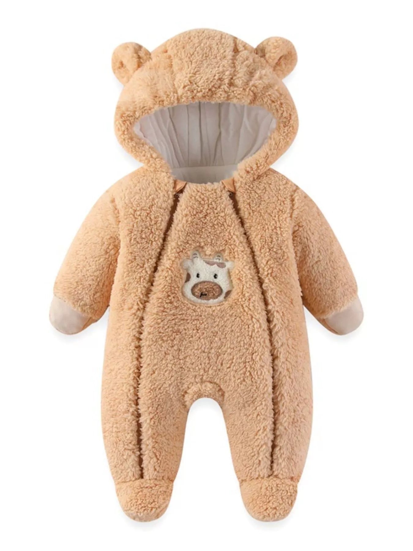 Cute Bunny Hooded Fleece One-Piece – view 7 | Lola Mariee