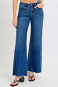 RISEN Tummy Control High Rise Wide Leg Jeans - women's bottoms at Lola Mariee boutique