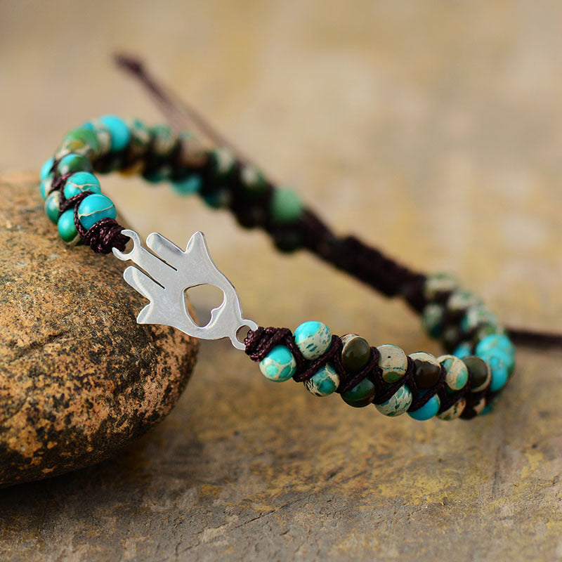 Turquoise Beaded Bracelet – view 3 | Lola Mariee
