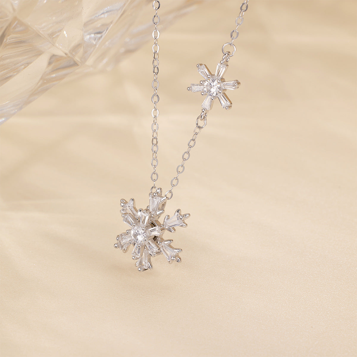 Snowflake Pendant Necklace – view 4 | Lola Mariee