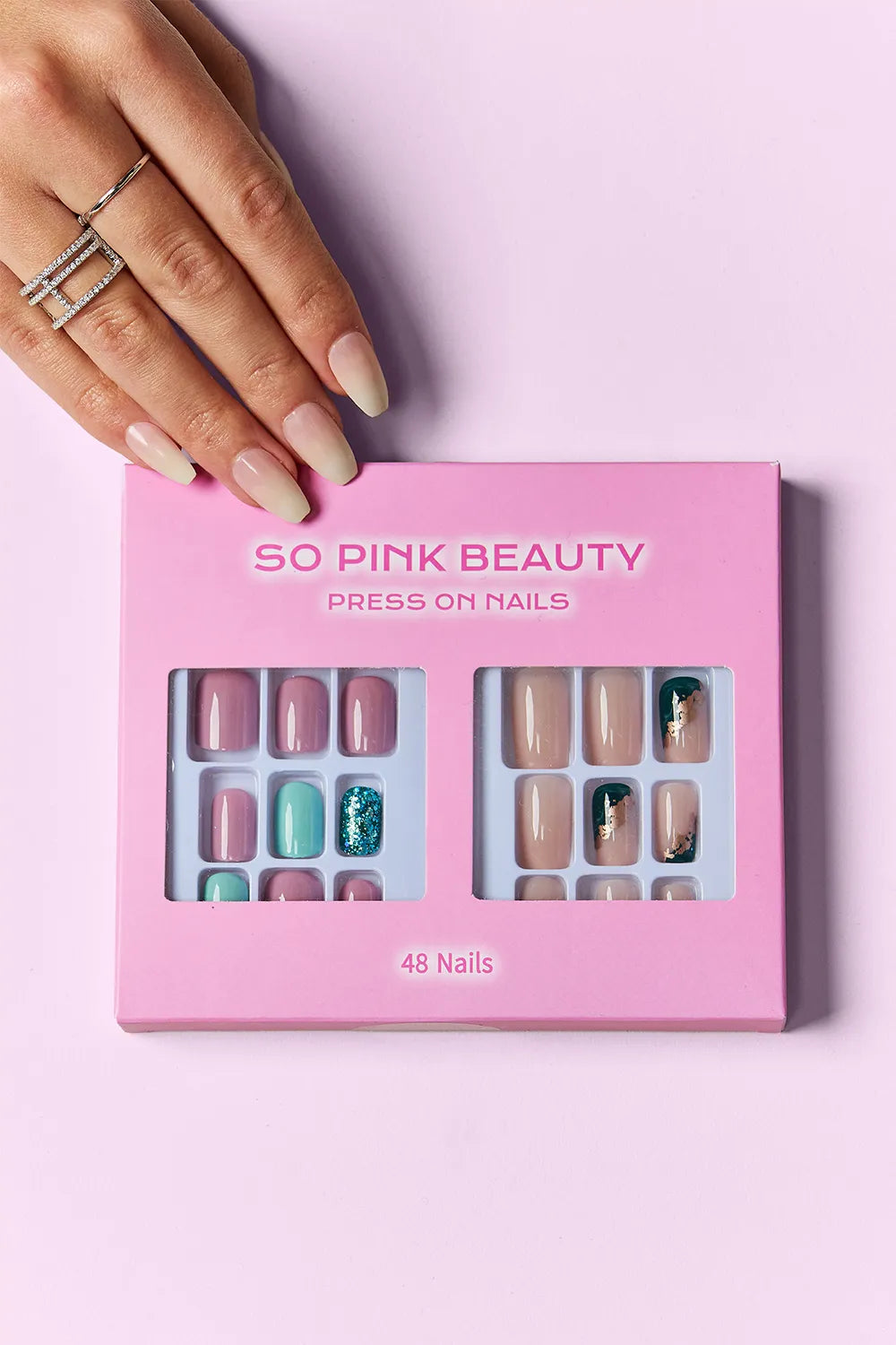 SO PINK BEAUTY Press On Nails 2 Packs - women's fashion at Lola Mariee boutique