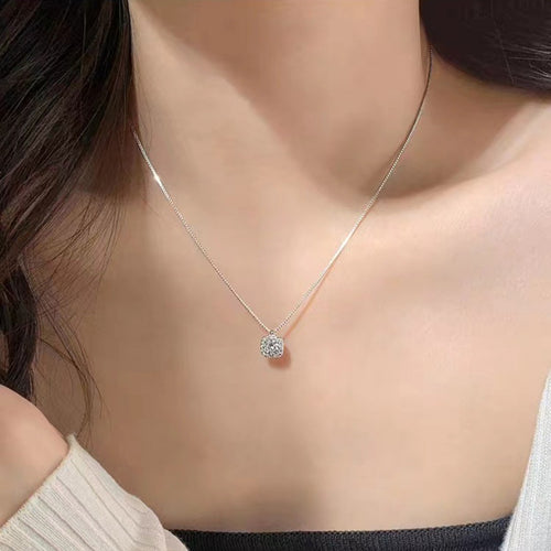 925 Sterling Silver Square Pendant Necklace – view 2 | Lola Mariee