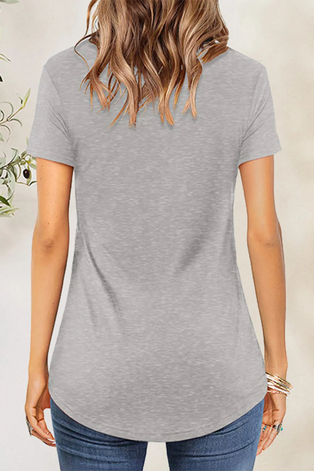 Crisscross Short Sleeve T-Shirt - Trendsi | Lola Mariee