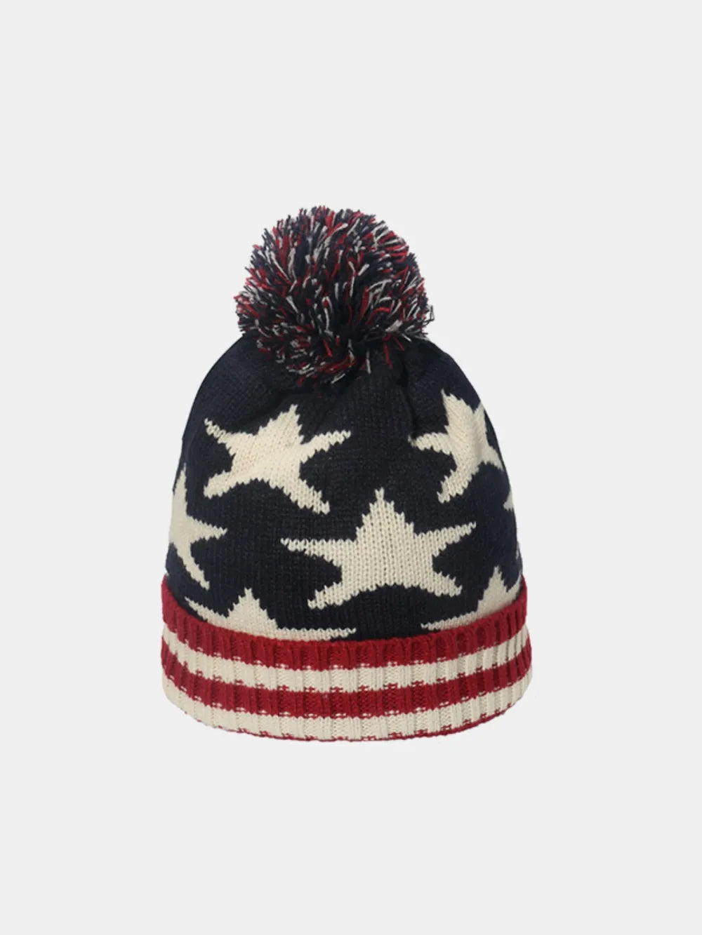 Roll Rim US Flag Knit Hat – view 6 | Lola Mariee