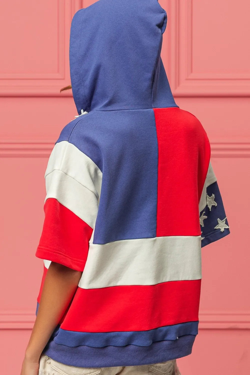 BiBi American Flag Theme Hoodie - Trendsi | Lola Mariee