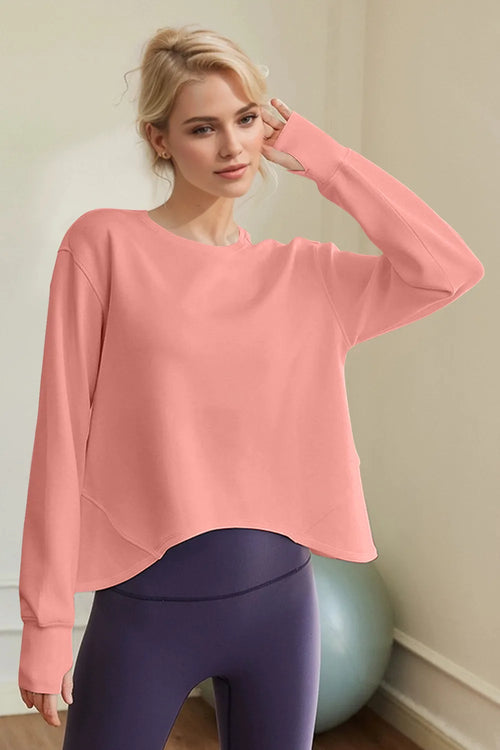 Basic Bae Air Scuba Round Neck Long Sleeve Sweatshirt | Lola Mariee