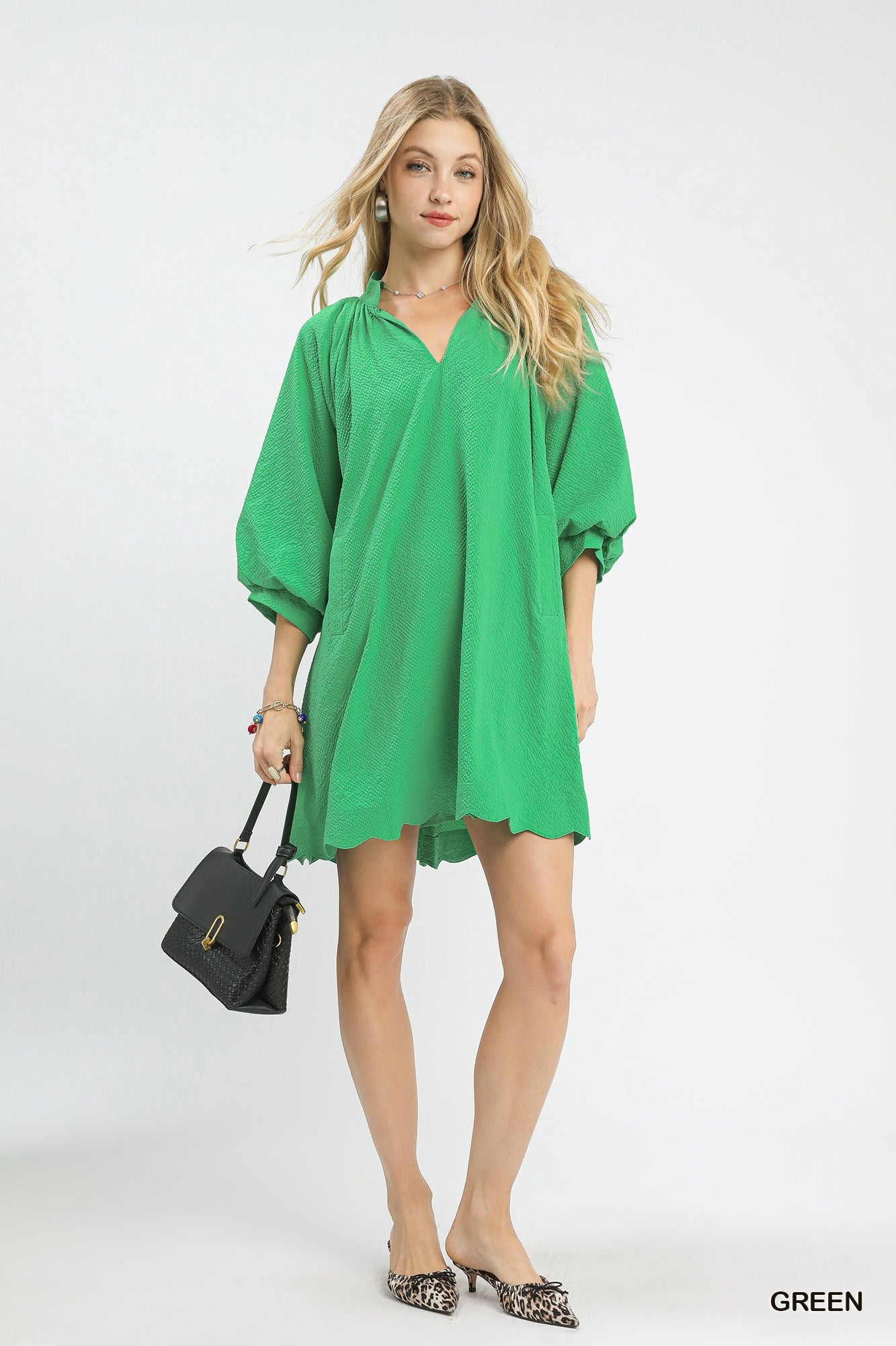 Umgee Textured Pocket Mini Dress - LOLA MARIEE | Lola Mariee