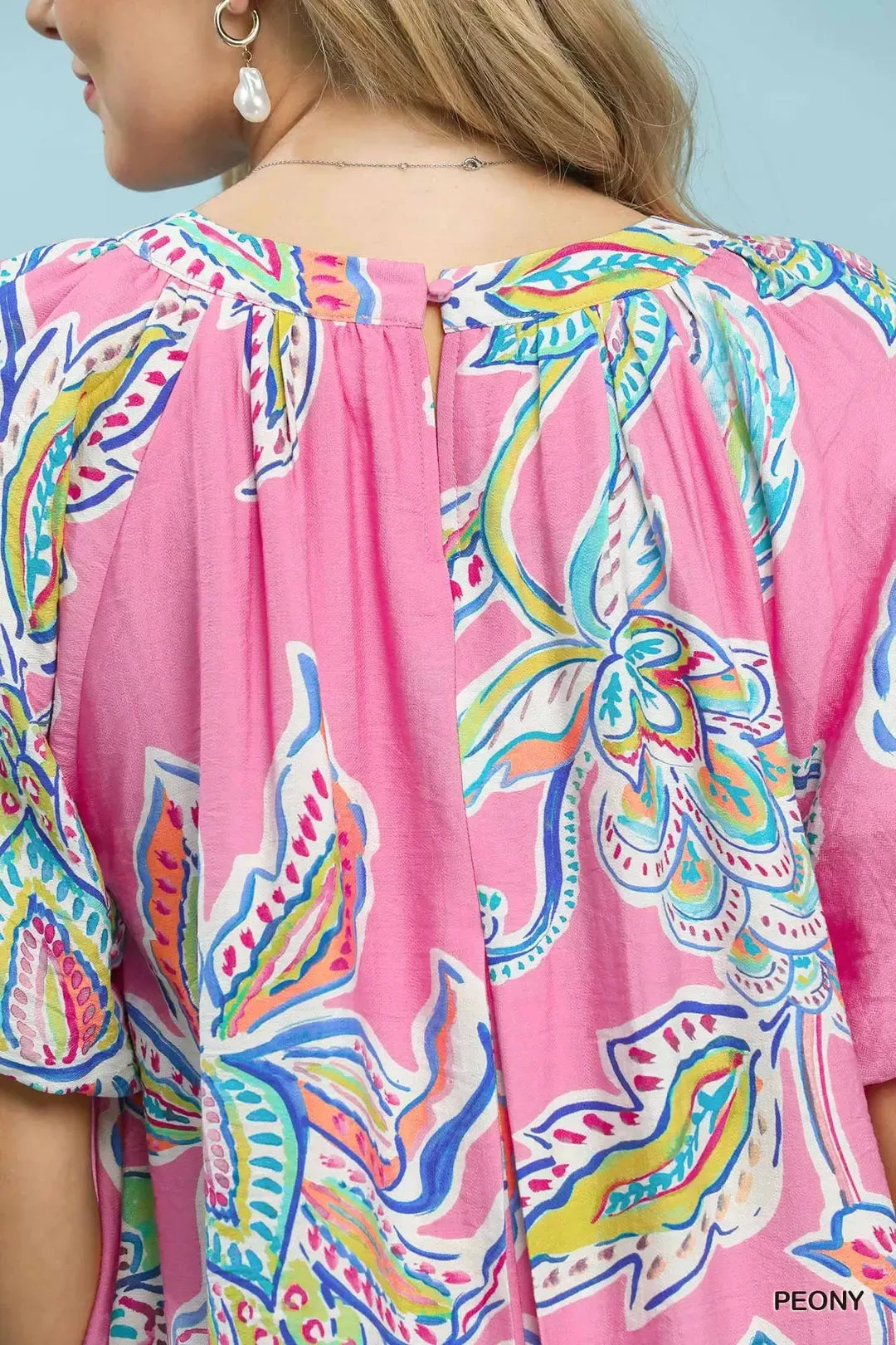 Umgee Boho Floral Print Mini Dress with Pockets - Trendsi | Lola Mariee