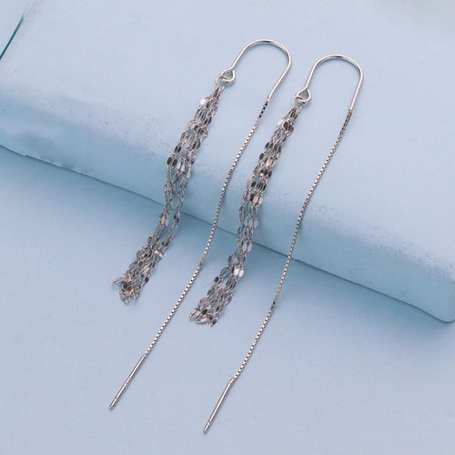 925 Sterling Silver Threader Earrings – view 2 | Lola Mariee