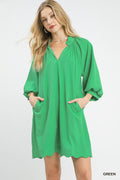 Umgee Textured Pocket Mini Dress - LOLA MARIEE | Lola Mariee