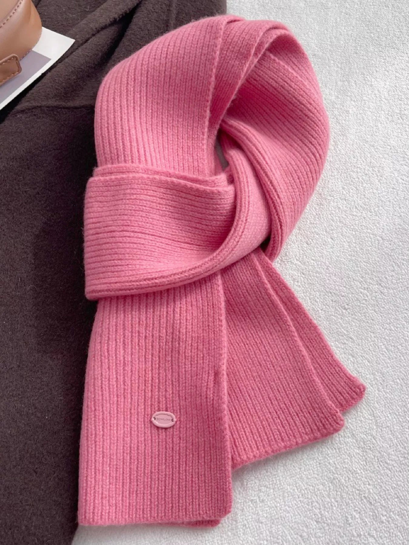 Pure Wool Soft Knit Scarf – view 5 | Lola Mariee