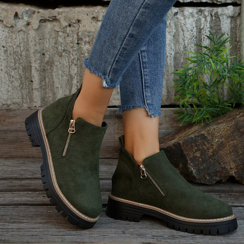 Ankle Boots with Zipper Detail | Lola Mariee