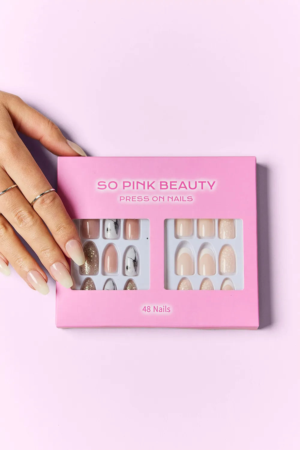 SO PINK BEAUTY Press On Nails 2 Packs - women's fashion at Lola Mariee boutique